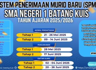 PPDB TP. 2025/2026 SMAN 1 Batang Kuis